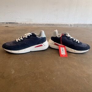 Diesel Navy and White Athletic Shoes